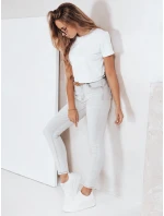 Dámske úzke džínsy šedé FashionStreet UY2806 Dámske úzke džínsy šedé FashionStreet UY2806