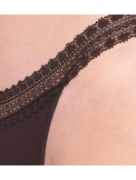 Dámske tangá GO Ribbed R C2P - BLACK - black 0004 - SLOGGI