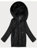 Dámska ľahká prešívaná bunda s kapucňou Goodlookin Black (B8588-1)