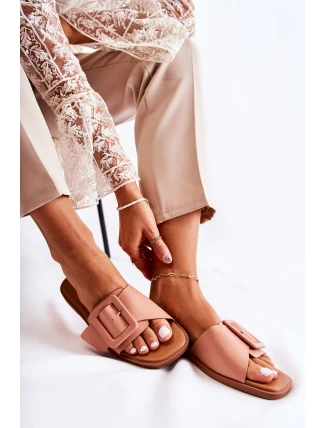 Damskie Modne Klapki Na Lato Różowe Sylvia