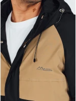 Pánska zimná bunda s kapucňou FashionStreet camel TX5041 Pánska zimná bunda s kapucňou FashionStreet camel TX5041