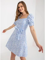 Dámske šaty LK SK 509002.03P bielo-modré – FPrice Dámske šaty LK SK 509002.03P bielo-modré – FPrice