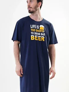 Pánska nočná košeľa s krátkym rukávom „Life is beer“