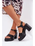 Sandále na podpätku model 209922 Vykročte štýlovo