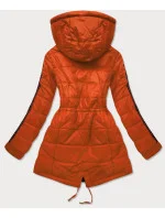 Oranžová obojstranná dámska bunda (W556-1)