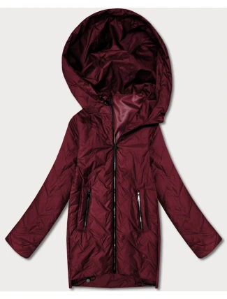 Dámska ľahká prešívaná bunda s kapucňou Goodlookin Dark Red (B8588-27) Dámska ľahká prešívaná bunda s kapucňou Goodlookin Dark Red (B8588-27)