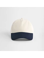Beechfield B 67 5-panelová kontrastná čiapka s kšiltom 53.0067 natural/french navy Beechfield B 67 5-panelová kontrastná čiapka s kšiltom 53.0067 natural/french navy