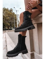 Botki Wokrery Damskie Z Ozdobnym Elementem Ocieplane Czarne Kalindra Botki Wokrery Damskie Z Ozdobnym Elementem Ocieplane Czarne Kalindra