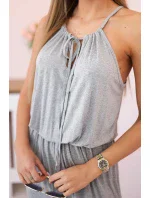 Boho šaty so šedými záhybmi