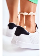 Damskie Skórzane Tenisówki BIG STAR HH274071 Biało-Czarne