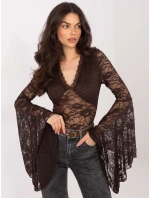 Blúzka PM BZ SF193.72 tmavohnedá