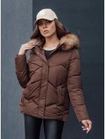 Dámska zimná bunda s kapucňou WAYWARD hnedá FashionStreet TY4529