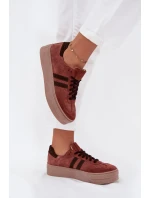 Dámske semišové tenisky na platforme Zazoo N1068S2 Brown Dámske semišové tenisky na platforme Zazoo N1068S2 Brown