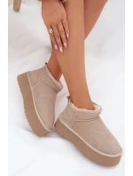 Dámské sněhule z přírodního semiše béžové Mairene