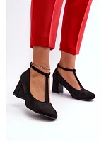 Semišové lodičky 834284 black Raniyah - Mascara