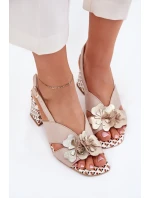 Sandále na podpätku model 214982 Krok vo veľkom štýle