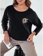 Dámska oversize blúzka ICONIQ black FashionStreet RY2696 Dámska oversize blúzka ICONIQ black FashionStreet RY2696