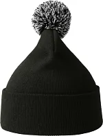 Atlantis Headwear Wind-S Pompom Pletená čepice s bambulí 33.0294 black/white Atlantis Headwear Wind-S Pompom Pletená čepice s bambulí 33.0294 black/white