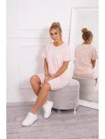 Súprava top+legíny púdrovo ružová