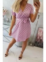 Bodkované šaty fialové