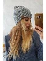 Fleecová čiapka Zoja K306 sivá+modrá