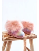 Dziecięce Botki Śniegowce Z Futerkiem Wielokolorowe Ariana