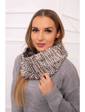 KN16 Dámska čiapka ecru+mocca