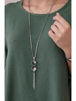 Súprava blúzka + nohavice s príveskom tmavá khaki