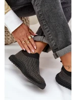 Wsuwane Buty Sportowe Damskie Ze Zdobieniem D&A TW121 Czarne