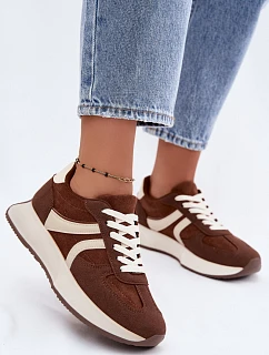 Dámske tenisky na platforme Brown Laurelia