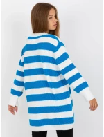 Dámsky sveter LC SW 8030 biely a modrý