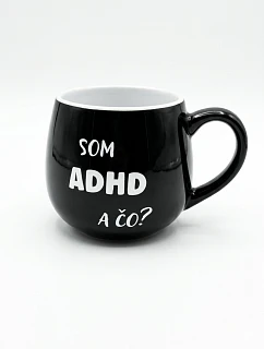 Keramický hrnček Som ADHD a čo? 300 ml čierny - Giftela