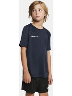 Craft Teamwear Squad Go Contrast Jersey Jr Detské kontrastné športové tričko 82.2727 biele Craft Teamwear Squad Go Contrast Jersey Jr Detské kontrastné športové tričko 82.2727 biele