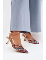 Dámské Plecione Sandály na podpatku vícebarevné Selinae