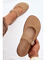 Baleríny Barefoot z přírodního semiše Zazoo 316 béžové