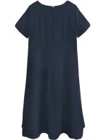 Tmavo modré trapézové šaty (436ART) Tmavo modré trapézové šaty (436ART)