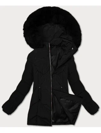 Dámska plus size zimná bunda s kapucňou S'west black (B8300-1) Dámska plus size zimná bunda s kapucňou S'west black (B8300-1)