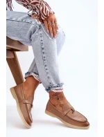 Klasyczne Mokasyny Damskie Brązowe Cortez