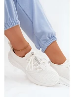 Ľahká športová obuv Slip-on dámska Materiál Big Star UU274056 White