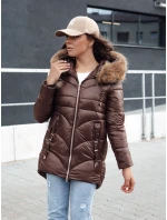 Dámska zimná bunda s kapucňou WINTERCHIC hnedá FashionStreet TY4458 Dámska zimná bunda s kapucňou WINTERCHIC hnedá FashionStreet TY4458