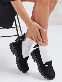 Dámske čierne semišové mokasíny FashionStreet ZY1129