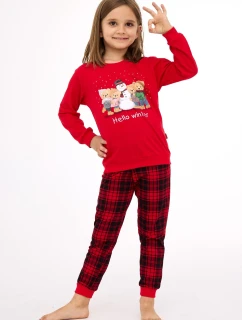 Cornette Detské dievčenské pyžamo 594/185 Zimná dĺžka/r Vianoce 86-128