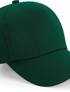 Beechfield B 25 5-panelová čiapka s kšiltom „Authentic“ 53.0025 fľaškovozelená
