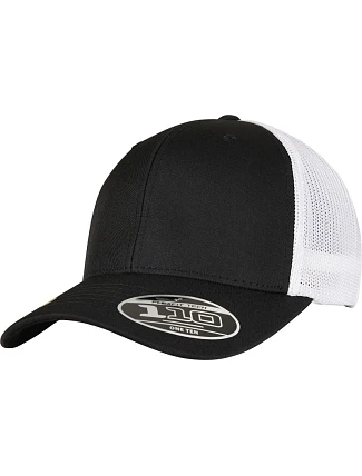 Flexfit 110RT/110RA 6-panelová truckerová čiapka „Recycled“ 55.10RT čierna/biela Flexfit 110RT/110RA 6-panelová truckerová čiapka „Recycled“ 55.10RT čierna/biela