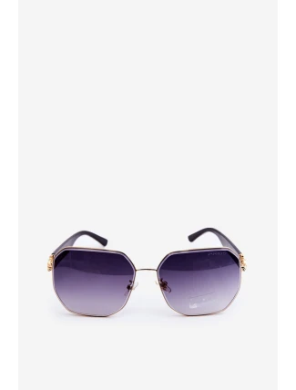 Damskie Okulary Przeciwsłoneczne UV400 Czarno-Złote