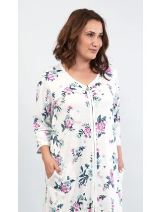 Dámske domáce šaty s trojštvrťovom rukávom Kristýna Dámske domáce šaty s trojštvrťovom rukávom Kristýna