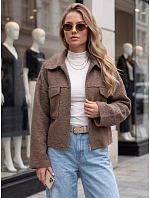 Krátky dámsky kabát typu „baranek“ so zipsom, Fango FashionStreet TY6060 Krátky dámsky kabát typu „baranek“ so zipsom, Fango FashionStreet TY6060