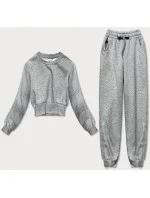 Svetlosivý dámsky dres - mikina a nohavice (8C78-2)