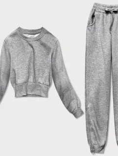 Svetlosivý dámsky dres - mikina a nohavice (8C78-2)