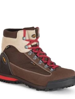 Aku Slope Gore-tex pánska kožená členková treková športová obuv hnedá